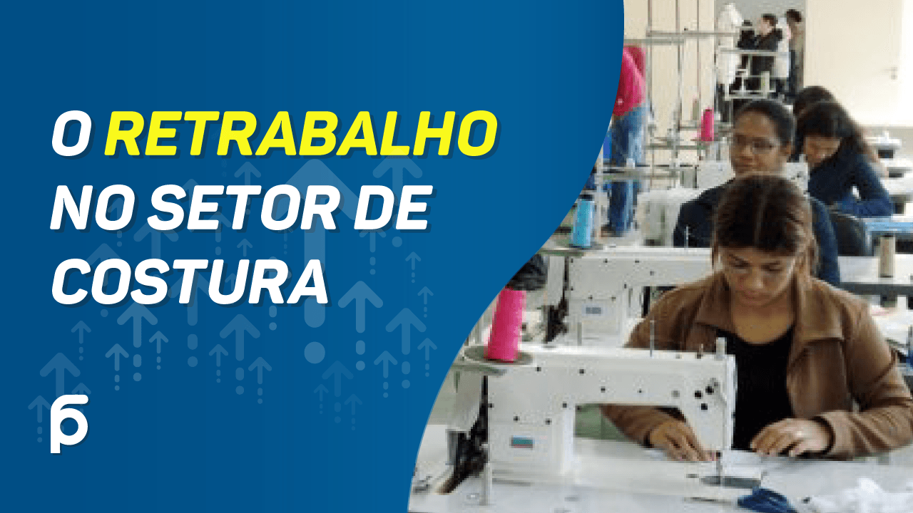 Costureiras sentadas trabalhando